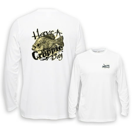 UPF 39 UV Sun Protection Performance Long Sleeve Have A Crappie Day (Best Uv Fishing Shirt)