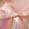thumbnail image 5 of IDOPIP Toddlers Girls Tutu Dress Ruffle Sleeve Sequins Tulle Dress Party Birthday Princess Dresses 1-5Years, 5 of 9