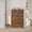 Brown, variant on EastVita Adjustable Wooden Shoe Organizer Storage Cabinet with 2 Flip Drawers for Entryway Hallway Living Room Natural Gray