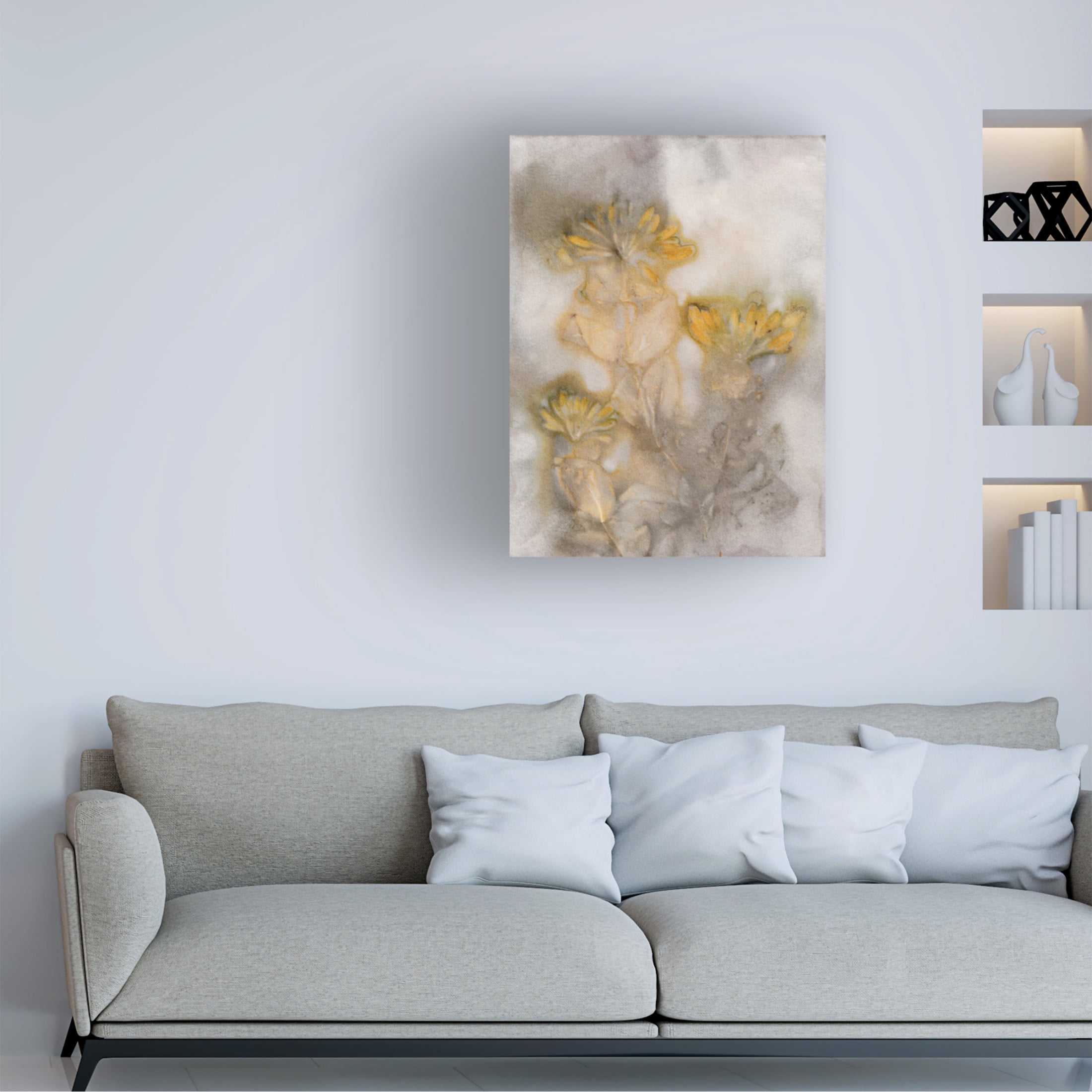 Canvas Wall Art - Pernille Folcarelli 'Honeysuckle Saffron' Wall Art for Living Room, Bedroom, or Office Décor by Trademark Fine Art - 35 x 47 Inches