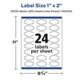 thumbnail image 6 of Avery Matte White Oval Labels, 1" x 2", 6,000 Labels, 6 of 8