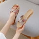 thumbnail image 5 of Amzcrzy Zapatos de mujer,Zapatos de mujer,Zapatillas de mujer, Zapatillas de lino antideslizantes para mujer, zapatos planos con punta abierta para uso en interiores y exteriores, para playa Sandalia, 5 of 6