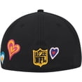 thumbnail image 4 of Men's New Era Black Pittsburgh Steelers Chain Stitch Heart 59FIFTY Fitted Hat, 4 of 6