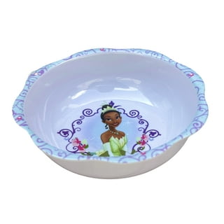 Disney Princess 16-Piece Ceramic Dinnerware Set | Tiana, Rapunzel, Aurora, Mulan