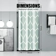 thumbnail image 5 of Dark Green Geometric Stall Short Shower Curtain,Waterproof Design and Polyester,Quick-Drying,Weighted Hem,Small Shower Curtains Set for Bathroom W 36 x H 72,Durable and Washable with 8 Hooks, 5 of 6