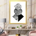 thumbnail image 3 of Designart 'Abstract Geometry Shapes With Tropical Palm Leaf I' Modern Framed Art Print, 3 of 4