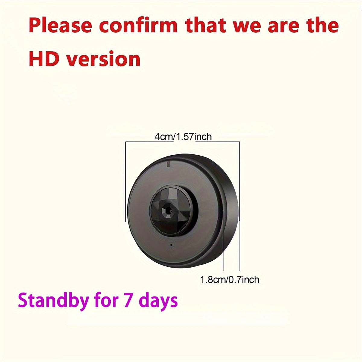 Wireless Mini Smart Camera 360° HD Indoor Security Monitor for Home Pet Baby Elderly Phone Remote Mobile View No Plug No Drill Battery Portable