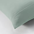 thumbnail image 4 of Modern Threads 4-Piece Solid Smoke Green Microfiber Bed Sheet Set, King, 4 of 12