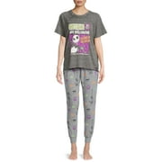Disney's Nightmare Before Christmas Women's and Women's Plus Sleep Shirt and Joggers, 2-Piece Set