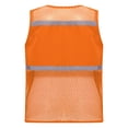 thumbnail image 4 of TiaoBug Child High Visibility Safety Vests with Zipper Front Reflective Mesh Work Construction Safety Vest Orange 9-10, 4 of 7