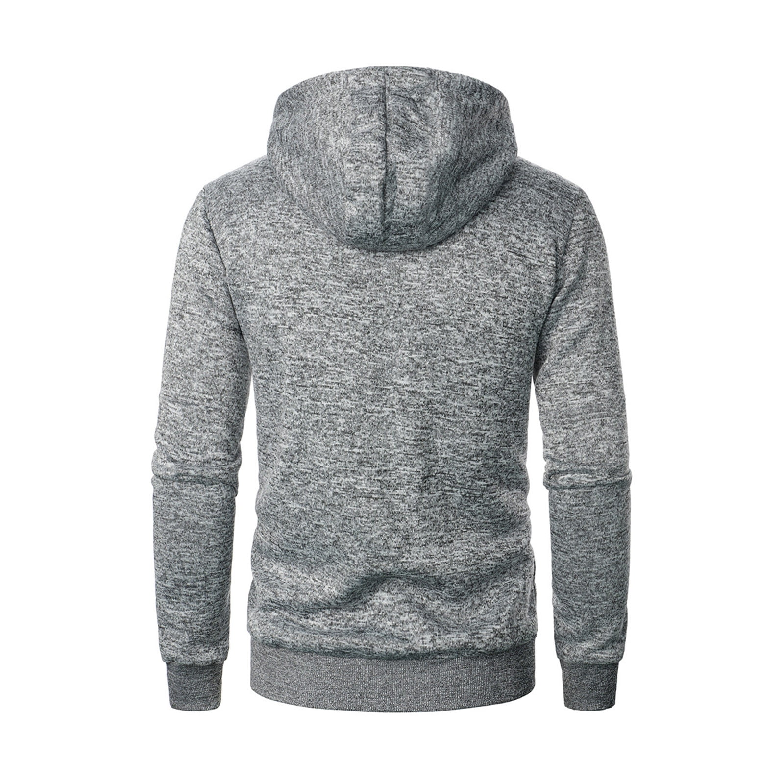 CFLVAEK Zip Up Hoodies for Men Big and Tall Long Sleeve Hooded Sweatshirts with Zipper Pockets Solid Color Drawstring Hoodie Gray XXL