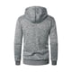 thumbnail image 4 of Ceisia Men's Loose Fit Heathered Hooded Zip-Up Sweatshirt with Contrast Zippers Gift, 4 of 4
