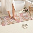 thumbnail image 4 of Pioneer Flower Floral Print Pattern Bathroom Rugs Mat, Non Slip Microfiber Bathroom Rug with Rubber Backing, Soft Mats for Bathroom Floor Tub Shower, 24"x60", 4 of 5