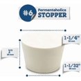 thumbnail image 3 of Fermentation Rubber Stoppers Solid Bungs - #6 Rubber Stopper - 4 Pack, 3 of 6