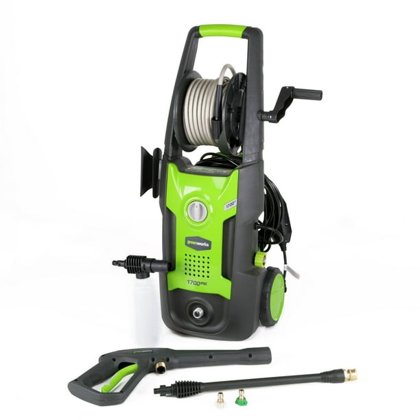 Greenworks 1700 psi 13 amp 1.2 gpm pressure washer with hose reel 5100402 deals