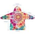 thumbnail image 7 of Colorful Tie Dye Pattern Blanket Hoodies for Kids 6-13YR Oversize Wearable Blanket Hoodies for Boys Girls Teens, 7 of 7