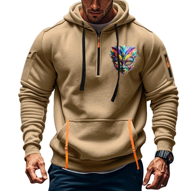 Sudadera con capucha para hombre, jersey estampado, sudadera deportiva de manga larga, blusa para hombre, blusa de poliéster