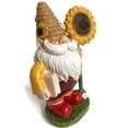 thumbnail image 3 of Adornos Divertidos De Duende De Jardín, Estatuas De Girasol Con Enano De Resina, Miniatura Impermeable Para Decoración De Interiores Y Exteriores Yuarrent VI011550-00, 3 of 6