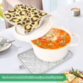 thumbnail image 5 of Yellow Leopard Pattern Pot Holder Set 2 Piece Non-Slip Oven Hot Pads Heat Resistant Durable 7x9.8in, 5 of 7