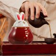 thumbnail image 3 of Ceramic Jar Bunny Shape Ceramic Cookie Jar Kitchen Tea Canister Food Storage Jar, 3 of 6