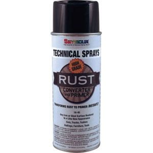 SEYMOUR 16-045 Rust Converter and Primer, 16 fl-oz Aerosol Can, Black, 12 sq-ft Coverage