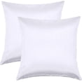 thumbnail image 3 of Aiking Home Collection 26x26 Inches Faux Silk Square European Shams, Zipper Closure, White (Set of 2), 3 of 7