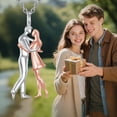 thumbnail image 5 of Hug Necklace S925 Sterling Silver Man and Woman Pendant Hugging Necklace Jewelry Gifts for Men Women, 5 of 6