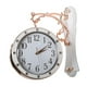 thumbnail image 3 of Reloj de pared de doble cara, regalo para cocina, silencioso, estilo rústico, colgante Blanco, 3 of 9