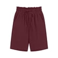 thumbnail image 6 of High Waisted Paper Bag Shorts for Women, A-Line Crinkle Waist Shorts with Pockets, Pull On Casual Shorts for Everyday Summer Wear, 6 of 6