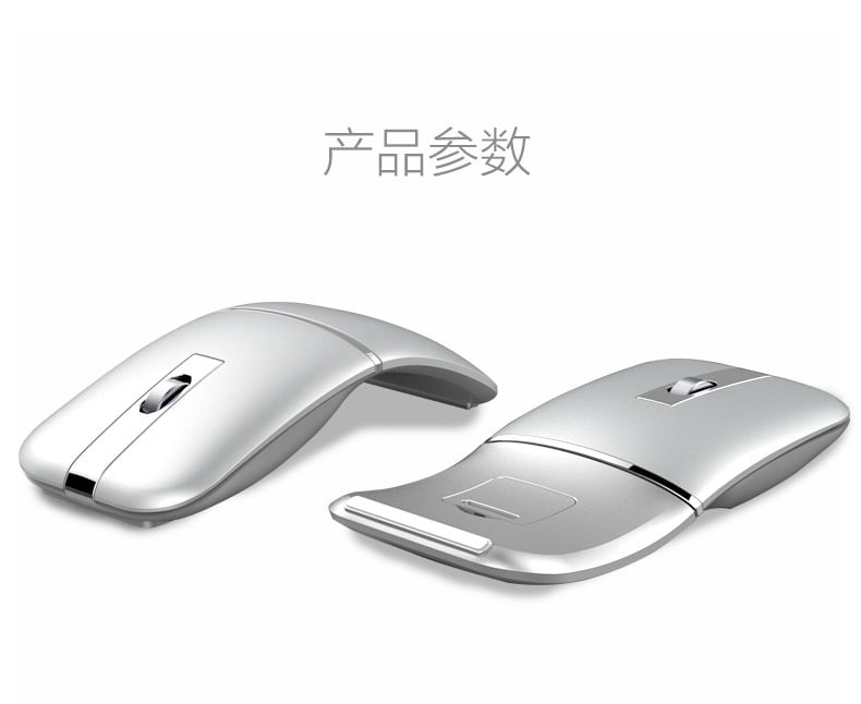 Dual Mode Wireless Bluetooth Mouse, Rechargeable Ultra Slim Silent Computer Mouse for Laptop PC
