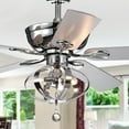 thumbnail image 2 of Tatiana 5-blade 52-inch Chrome Ceiling Fan with 3-Light Royal Chandelier (Remote Controlled), 2 of 5