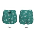 thumbnail image 3 of Gukieu teal green paw Print Women's Sports Shorts with Drawstring Elastic Waistband for Running, Yoga, Fitness-XX-Large, 3 of 7