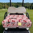 thumbnail image 2 of Uorisanigo Golf Cart Seat Covers for 2 Person Seats, Universal Flowers Cherry Pink Golf Cart Seat Towel Blanket Accessories with 4 Front Pockets, All-Season Protection, 2 of 6