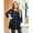 1-NavyBlue, variant on LARACE Plus Size Women's Christmas Tunic 3/4 Sleeve Clothes Swing Babydoll Top Side Split Crewneck Blouse Flowy Shirts Flower46 2X