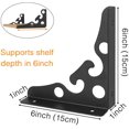 thumbnail image 2 of 4 Supports d'Étagère Flottants Multifonctionnels (6 Pouces) Noir, 2 of 5