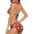 thumbnail image 3 of NICKSUN Women's Bikini Sets, Cute Print Two Piece Bathing Suits Sexy Halter Padded Bikini Swimsuits, 3 of 6