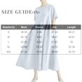 thumbnail image 3 of LWavelet Women's Short Sleeve Oversized Linen Blend Midi Dress with Pockets for Casual & Summer Wear Black L, 3 of 4