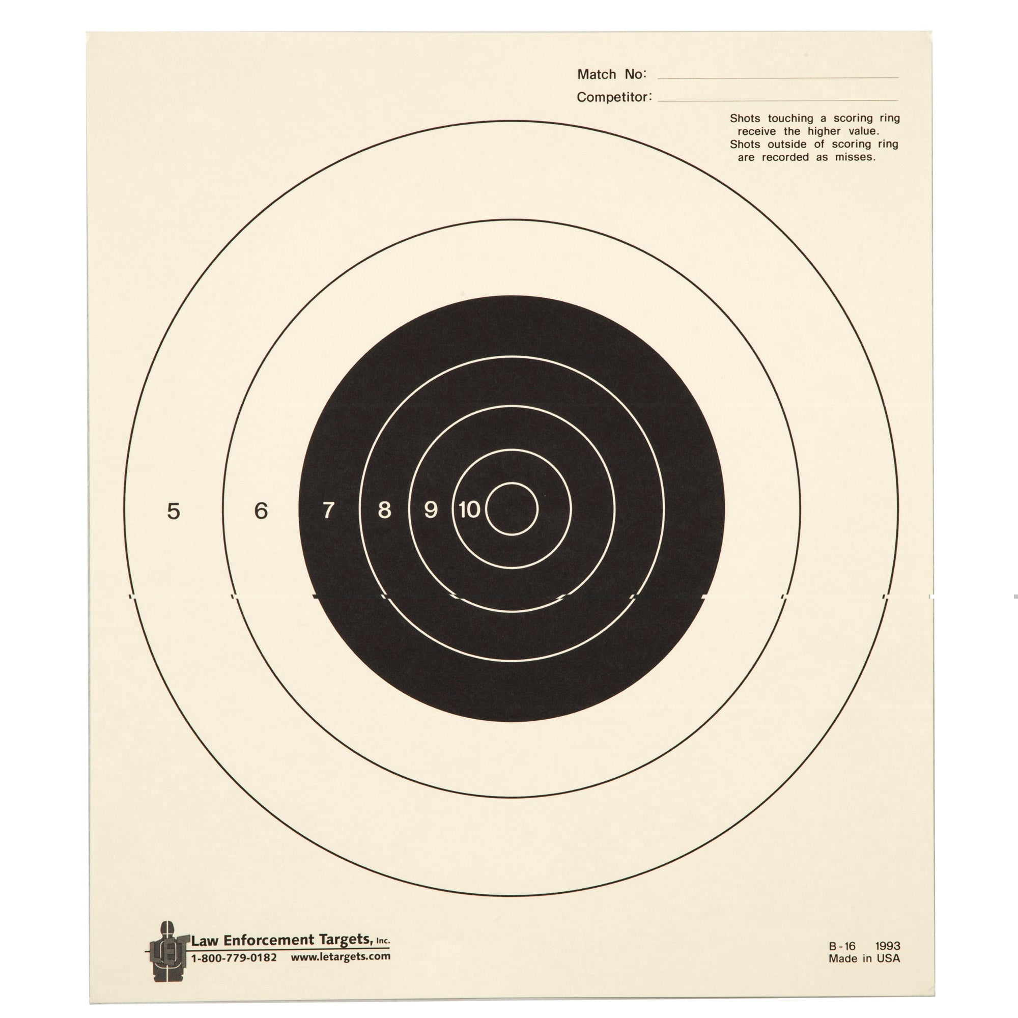 Action Target Bulls-Eye Target B-16-100