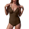 thumbnail image 2 of Xdegoge One Piece Swimsuit Women Push-Up Underwire Halter Neck Mesh Cut-out Bathing Suits Full Coverage Tummy Control Swimwear Summer Resort Vacation, 2 of 9