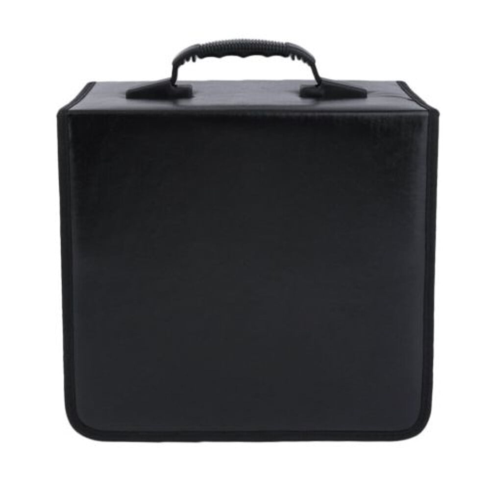 WEAVILUX Black CD Storage Case with Sleek Rectangular Design for Home, Office, and Organization