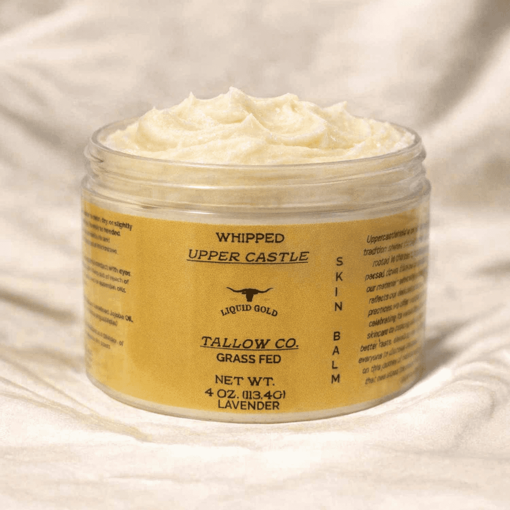 Upper Castle Tallow Co. Whipped Tallow Balm — 4 oz Lavender (100% Grass‑Fed)
