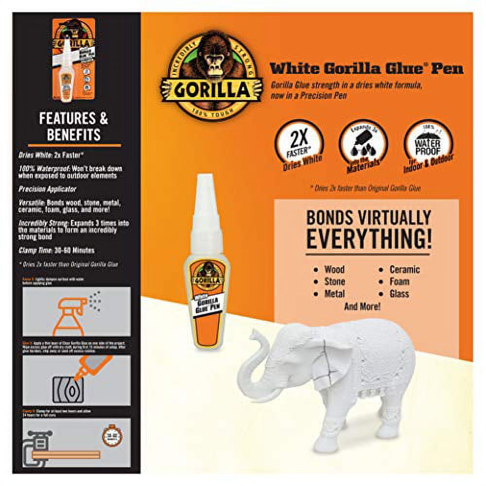 Gorilla Glue Pen, 0.75 oz. Capacity, Clear - Pkg Qty 6