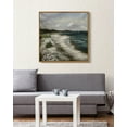 thumbnail image 2 of Drsoum Large 24x24in Natural Framed Vintage Ocean Seascape Canvas Wall Art Seaside Coastal Scenery Classic Bedroom living room Decor, 2 of 5