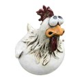 thumbnail image 2 of Valla de pollo para decoración del hogar estatua de granja de Likrtyny ojos grandes de pollo gallina artesanía de resina escultura de gallina para jardín al aire libre gr, 2 of 8
