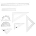 thumbnail image 6 of 8 Pcs Clear Plastic Ruler Rulers Math Spiral High-strength Student Transparent, 6 of 8