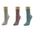 thumbnail image 5 of Sierra Socks Women's Loose Fittings Combed Cotton Ankle Socks, Seamless Turn Cuff Socks for Women & Girls, 100% Cotton Socks, Great for , 3 Pair Pack, 5 of 9