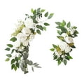 thumbnail image 2 of 2 Pieces Wedding Arch Floral Swag Display Plant Centerpieces Artificial Flowers for Windows Ceremony Backdrop Decoration, 2 of 8