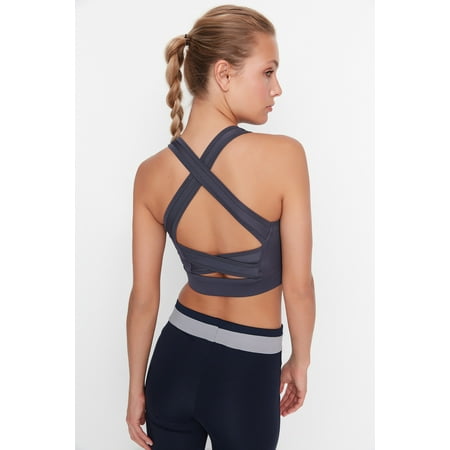 

Trendyol Woman Sportswear Crop Square Collar Knit Sports Bra