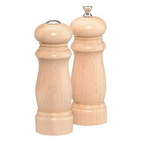 6 Inch - 15cm SalemNatural Pepper Mill Salt Shaker Set