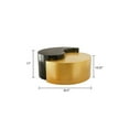 thumbnail image 3 of Galaxy Home Ying Yang Modern Iron Sheet Frame Round Coffee Table in Black/Gold, 3 of 8